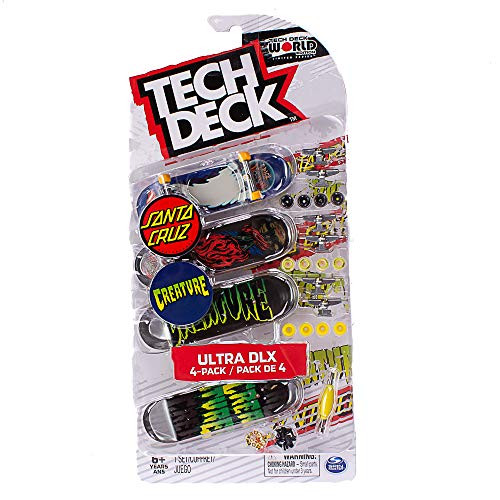 Tech-Deck Ultra DLX 4 Pack 96mm Fingerboards - 2019 Edition (Santa Cruz Creature)