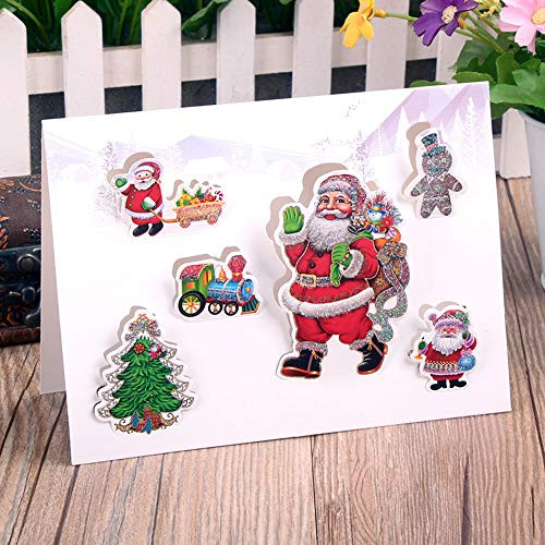 Eokeanon Christmas Greeting Cards, Merry Christmas Holiday Cards, Assorted Winter Holiday Xmas Greeting Cards in 9 Designs, Envelopes Included, 5 x 6.7 Inches