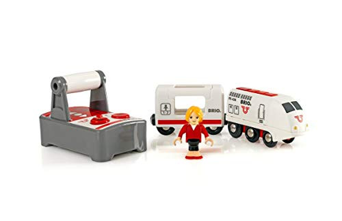 BRIO World - 33510 Remote Control Travel Train | 4 Piece Train Toy for Kids Ages 3 and Up (Renewed)