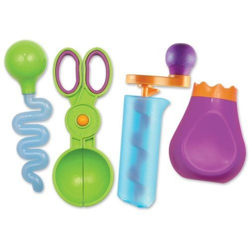 Learning Resources Sand & Water Fine Motor Set, Construction Toy, 4 Pieces, Ages 3+ (Renewed)