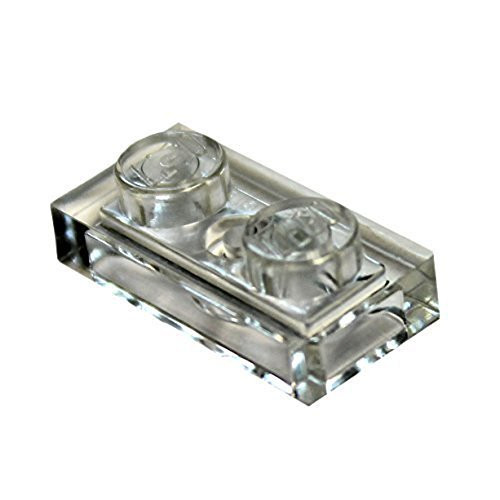 LEGO Parts and Pieces: Transparent Clear 1x2 Plate x100