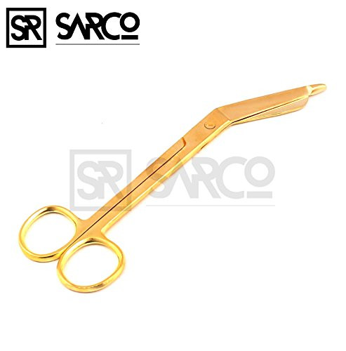 Sarco Lister Bandage Scissors 7.5" Gold Color Stainless Steel