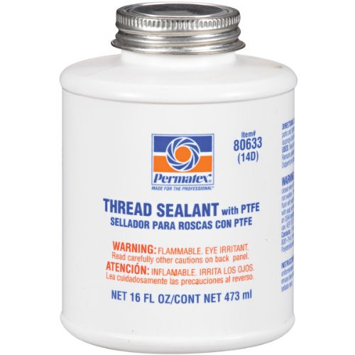 Permatex 80633 Thread Sealant with PTFE, 16 oz.