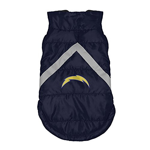 NFL Los Angeles Chargers Pet Puffer Vest, Medium NFL Los Angeles Chargers Pet Puffer Vest, Medium
