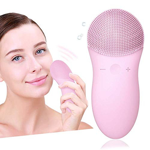 TOUCHBeauty Silicone Facial Cleansing Brush Sonic Face Brush Complete Facial Exfoliating Brush Spa System for Gentle Cleansing and Deep Scrubbing (Green, TB-1788)