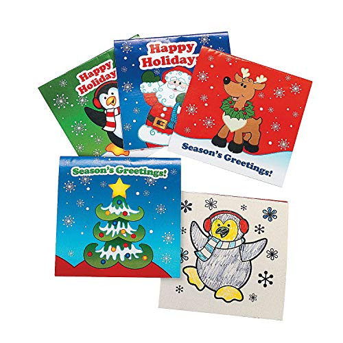 Fun Express - Holiday Fun and Games Books 5x5 for Christmas - Stationery - Activity Books - Activity Books - Christmas - 48 Pieces