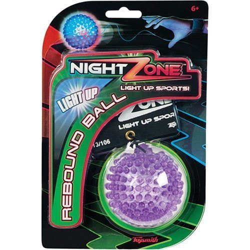 Toysmith NightZone Light up Sports Flash Back Rebound Ball (Sold Individually - Colors Vary) (2-Pack)