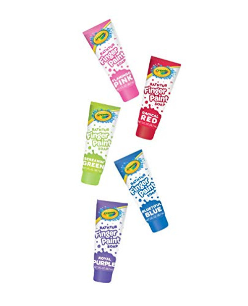 Crayola Bathtub Fingerpaint 2018 5 Color Variety Pack, 3 Ounce Tubes ( Radical Red, Screaming Green, Flamingo Pink, Bluetiful Blue and Royal Purple ) Crayola Bathtub Fingerpaint 2018 5 Color Variety Pack, 3 Ounce Tubes ( Radical Red, Screaming Green, Flamingo Pink, Bluetiful Blue and Royal Purple )