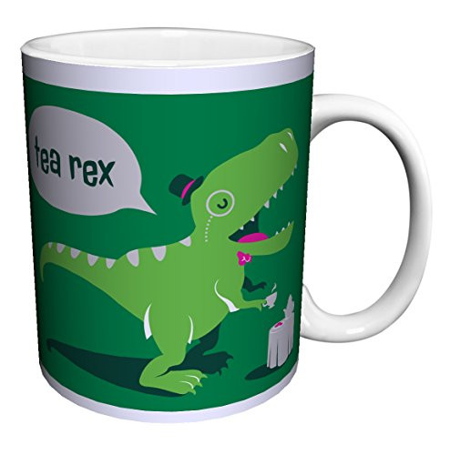 Snorg Tees Tea Rex Dinosaur Novelty Lifestyle College Humor Ceramic Gift Coffee (Tea, Cocoa) 11 Oz. Mug