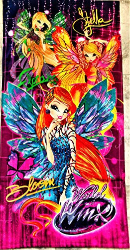 Winx Club Girls Stella, Flora and Bloom Cotton Towel