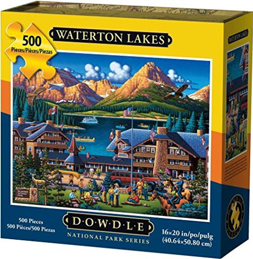 Dowdle Folk Art Jigsaw Puzzle - Waterton Lakes - 500 Pieces Dowdle Folk Art Jigsaw Puzzle - Waterton Lakes - 500 Pieces