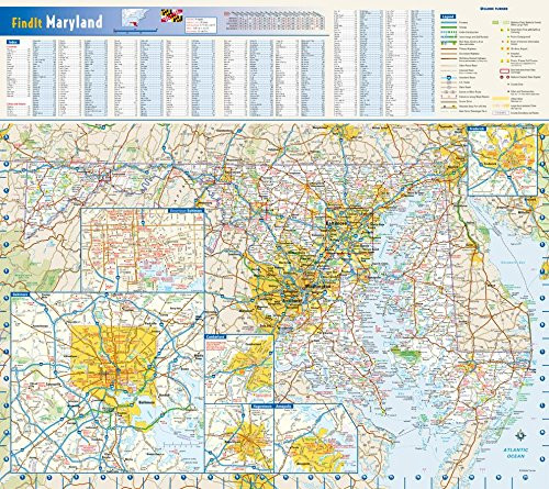 Maryland State Wall Map - 20.75" x 18.5" Paper