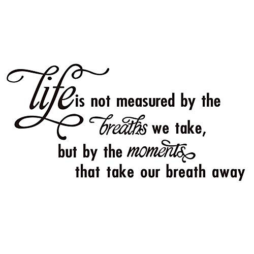Life is not Measured by The Breaths we take but by The Moments That take Our Breath Away Vinyl Wall Decal Inspirational Quotes Wall Décor Life is not Measured by The Breaths we take but by The Moments That take Our Breath Away Vinyl Wall Decal Inspirational Quotes Wall Décor