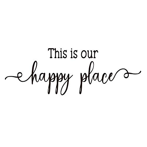 ZSSZ This is Our Happy Place Sweet Words Wall Decals Vinyl Art Letters Home Décor