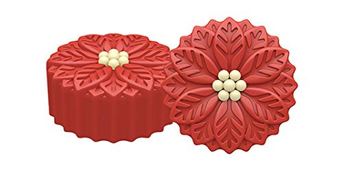 SpinningLeaf Poinsettia Oreo Cookie Chocolate Candy Molds (2 Pack)