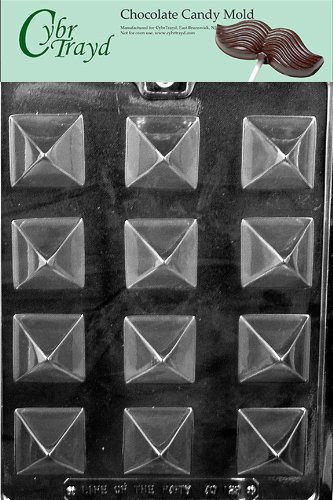 Cybrtrayd Life of the Party AO129 Small Pyramid Chocolate Candy Mold in Sealed Protective Poly Bag Imprinted with Copyrighted Cybrtrayd Molding Instructions