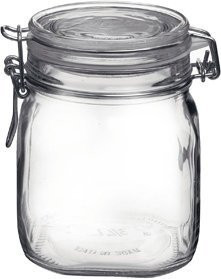 Bormioli Rocco Fido Round Clear Jar, 25.25-Ounce