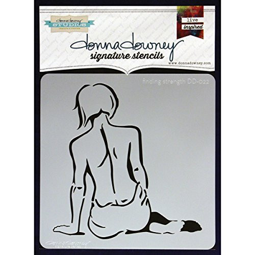 Donna Downey Stencils, Finding Strength, 8.5 by 8.5-Inch