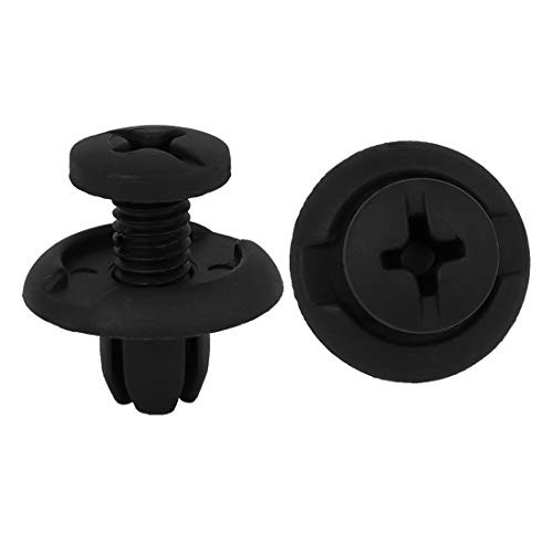 uxcell 30Pcs 8mm Nylon Rivets Retainer Bumper Fender Clips