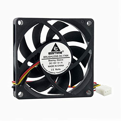 GDSTIME 70mm x 70mm x 15mm 12V 3PIN DC Brushless CPU Cooler Fan