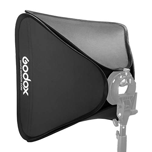 Godox 24"x24"/60cmx60cm Portable Collapsible Softbox Kit for Camera Photography Studio Flash fit Bowens Elinchrom Mount
