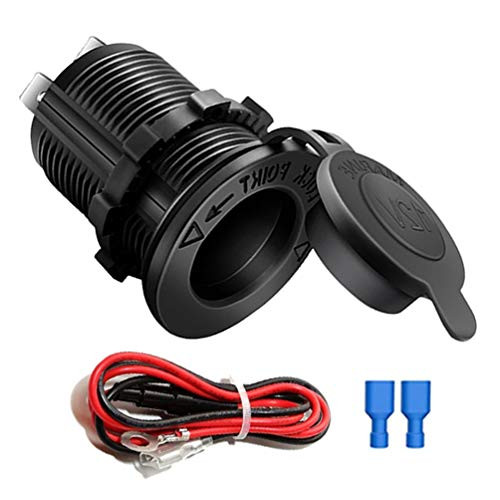 12V Cigarette Lighter Socket Car Marine Motorcycle ATV RV Lighter Socket Power Outlet Socket Receptacle Waterproof Plug By MXRS