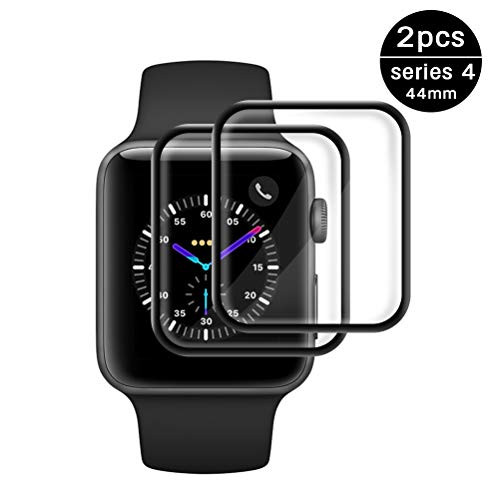 Etmury Screen Protector for Apple Watch Series 4 44mm, [2 - Pack] Tempered Glass Screen Protector, Anti-Scratch Resistant Full Coverage Scratch-Proof Screen Film Compatible iWatch 4/ iPhone Watch 4