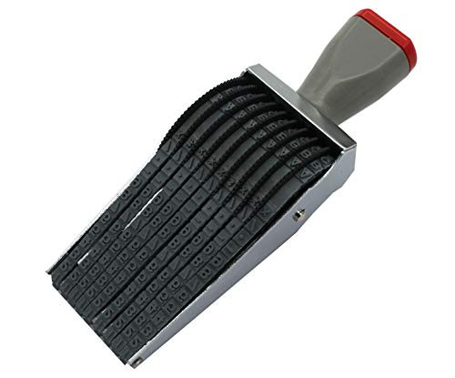 Rubber Stamp 9 Digits Roller Stamp Personalized English Alphabet Number Symbol Rolling Wheel Stamp Multi-Function DIY Number Stamp Ink Stamp