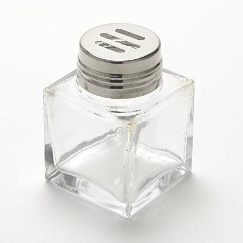 American Metalcraft GSS6 Square Glass Shaker, 6 oz, Slotted Top