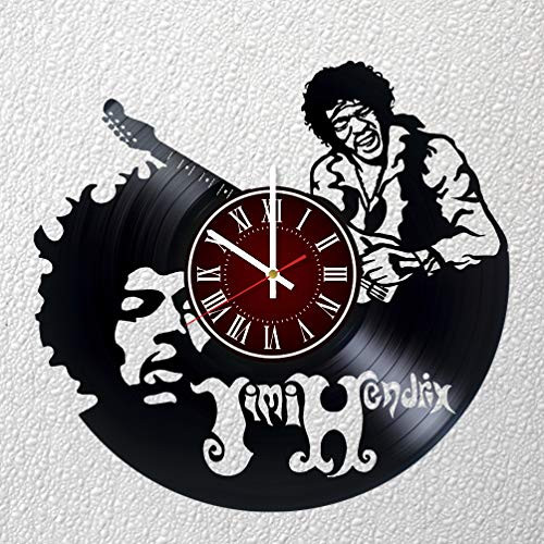 Jimi Hendrix Art 12 inches / 30 cm Vinyl Record Wall Clock | Fan Gift | Music Clock | Bedroom Decor | Birthday Gift