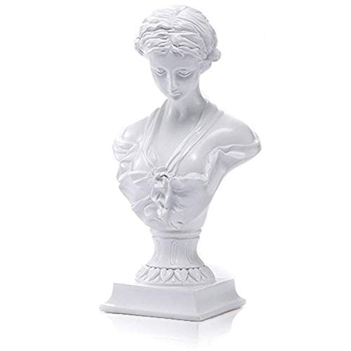 Lependor Resin Modern Fashion Venus de Milo Sculpture Figurine Statue Bust Pure White Color - 12" H Large