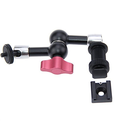 CAMVATE 7" Articulating Magic Arm + 1/4" Cold Hot Shot Mount for Camera LED Light Monitor