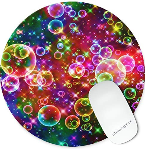 Shuangyi Colorful Bubbles Mousepad Anti-Slip Round Mouse Pads Mouse Pad Mat Mice Mousepad Desktop Mouse pad Laptop Mouse pad Gaming Mouse pad