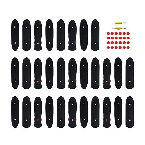 HEHALIs 30pcs Mini Finger Skateboards Fingerboards in 3 Styles with 10 Random Patterns