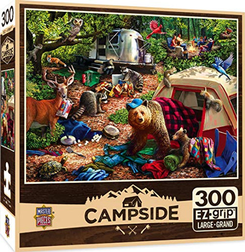 MasterPieces Campside - Campsite Trouble 300Pc Ezgrip Puzzle, Assorted, (Model: 31997)