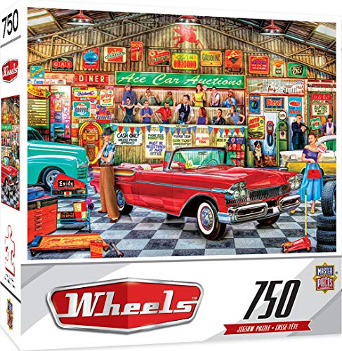 MasterPieces Wheels Jigsaw Puzzle, The Auctioneer, Featuring Art by Linda Berman, 750 Pieces
