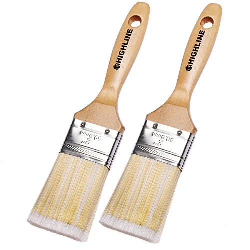 2 Pack - 2" Wide HIGHLINE Premium Bristle Paint Brushes