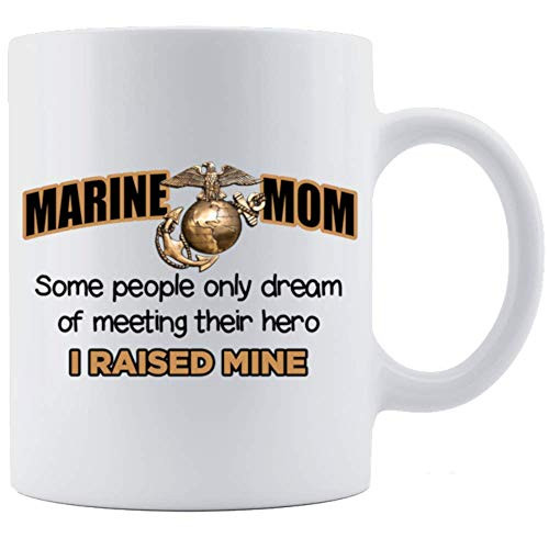 Marine Corps Mom White Coffee Mug-Ceramic - 11 ounce - Mother's Day