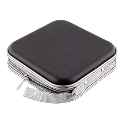 FatColo 40 Disc DVD VCD DJ Storage Album Bag Hard Box Double Side DVD Storage case (Black)