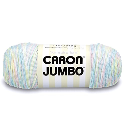 Caron Jumbo Ombre Yarn, 12 oz, Baby Rainbow, 1 Ball