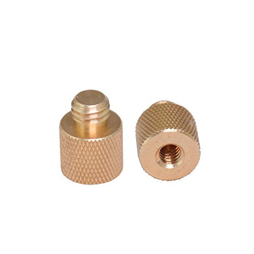 Bestshoot Standard 3/8-16 Male to 1/4"-20 Female Threaded Tripod Screw Adapter Standard Tripod Mounting Thread Camera Screw Adapter Converter, Precision Made (2 Pack)