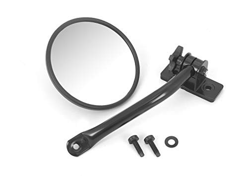 Rugged Ridge 11025.10 Black Round Quick Release Mirror Relocation Kit for 97-18 Jeep Wrangler TJ, LJ & JK