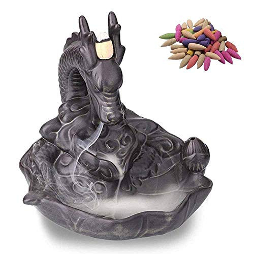 Boloniprod Incense Smoke Flow Backflow Holder Dragon Incense Holder Dragon Backflow Ceramic Backflow Incense Tower Burner Statue Figurine 20 Piece Incense Cone for Free Boloniprod Incense Smoke Flow Backflow Holder Dragon Incense Holder Dragon Backflow Ceramic Backflow Incense Tower Burner Statue Figurine 20 Piece Incense Cone for Free