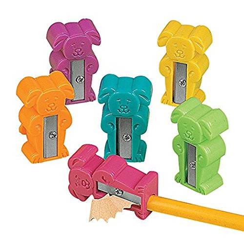 Fun Express- 48 Bunny Shaped Plastic Pencil Sharpeners~Easter/Spring Stationery~Classroom/Teacher Supplies~Student Incentives