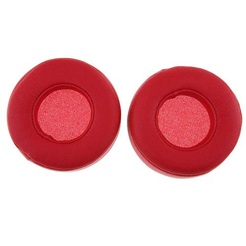Mixr Earpads Replacement Ear Pads Protein PU Leather Ear Cushion Compatible with Beats by Dr. Dre Mixr On-Ear Headphones (Red)