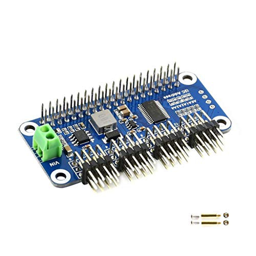 waveshare Servo Driver HAT (B) for Raspberry Pi/Jetson Nano PCA9685 Driver 16-Channel, 12-bit, I2C Interface, Right Angle Pinheader Supports SG90, MG90S, MG996R, etc