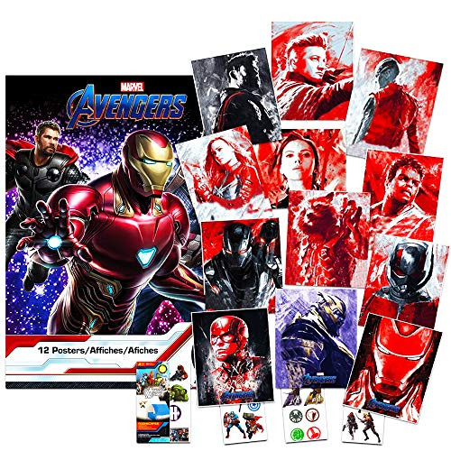 Marvel Avengers Poster Book -- 12 Avengers Posters for Wall Decor, Room Decor with Bonus Avengers Decals (Marvel Avengers Posters for Wall)