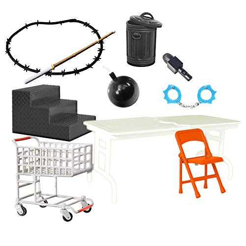 10 Piece Hardcore Accessory Set for WWE Wrestling Action Figures