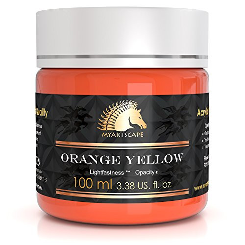 Acrylic Paint - 100ml - Artists' Quality - MyArtscape (Orange Yellow)