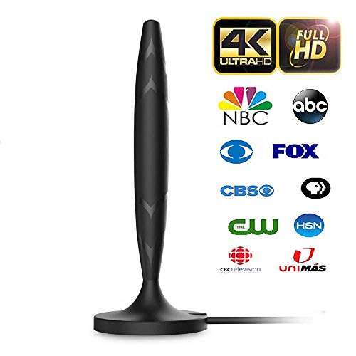 TV Antenna - HDTV Antenna Support 4K 1080P, 90-120 Miles Range Digital Antenna for HDTV, VHF UHF Freeview Channels Antenna with Amplifier Signal Booster - 18 Ft Premium Coaxial Cable